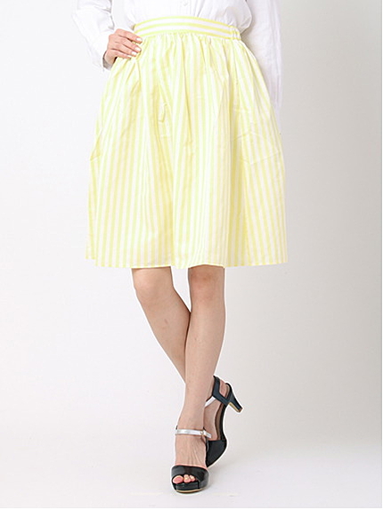 メモリータフタストライプスカート 1501341-21-12-11