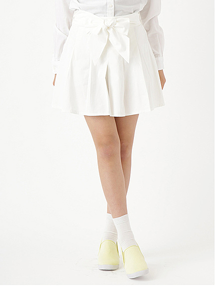 ・共ベルト付キュロットパンツ