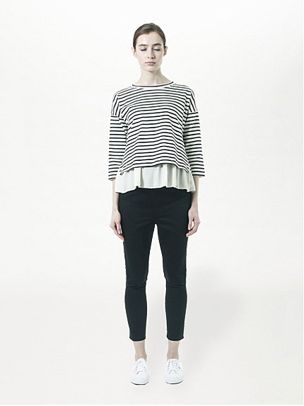 Maternity　ストレッチサテン9分丈パンツ