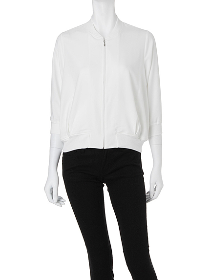 【DUO】 梨地タックブルゾン