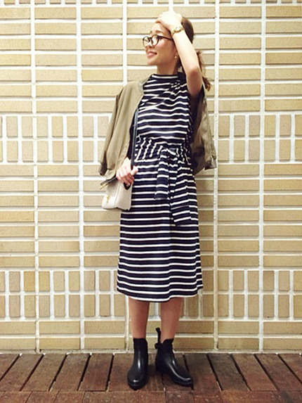 【DUO】 梨地タックブルゾン