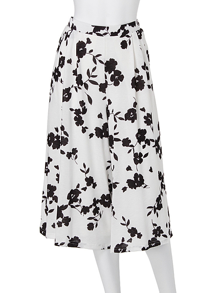 【DUO】エスパンディフラワープリントガウチョパンツ