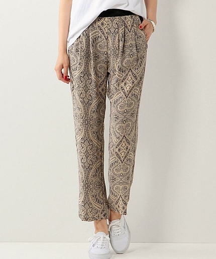 SFL R ペイズリープリント パンツ