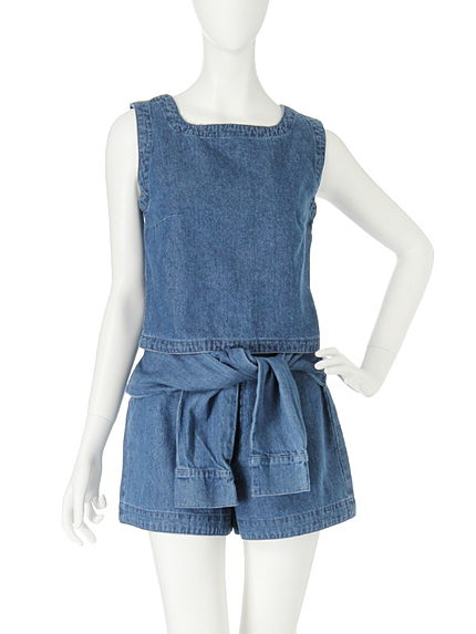 【dazzlin】ノースリデニムSET UP