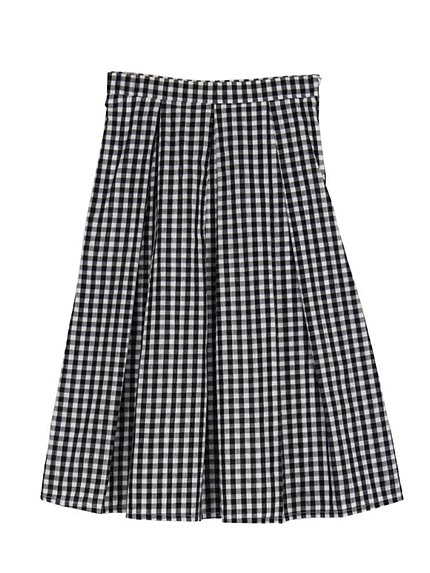 ギンガムチェックミディ丈スカート