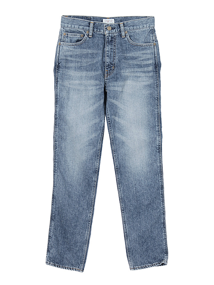 Wステッチストレートデニム