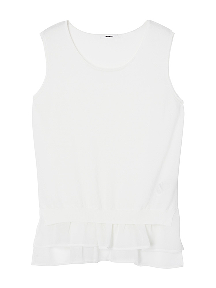 【FEMININE】ヘムエアリーニットタンクトップ