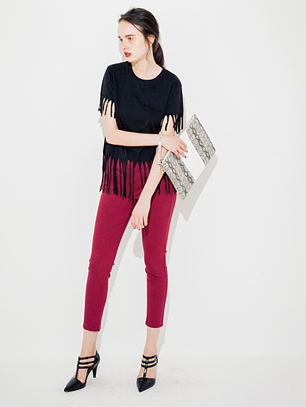 【CASUAL】ミニマル切替スキニーパンツ