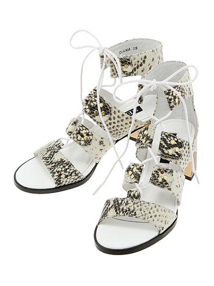 〈SENSO〉パイソンレースアップサンダル(Qiana III)
