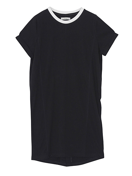 配色ミディーワンピース