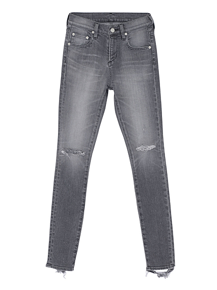 ひざクラッシュダメージスキニー