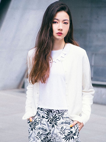 summerノーカラーカーデ