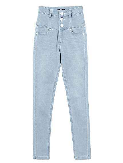 3釦ハイウエストパギンス