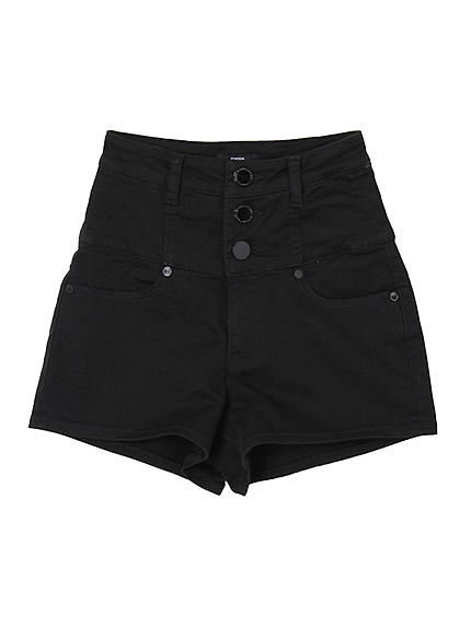 3釦ハイウエストショートパンツ