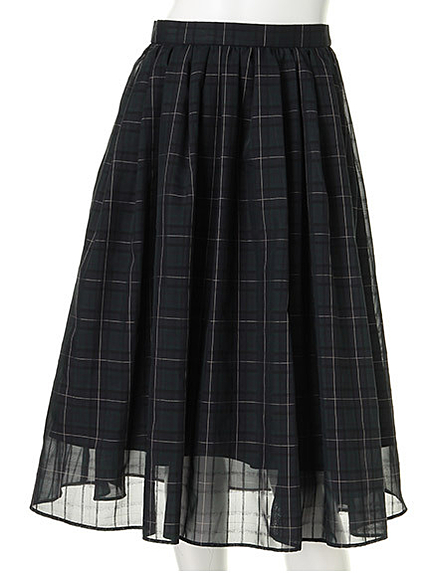 シアーチェックスカート