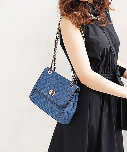 デニムキルティングショルダー