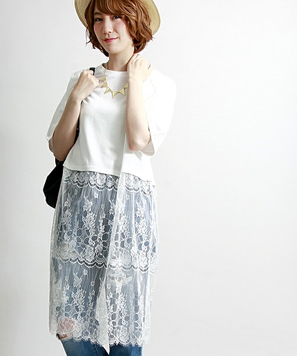 ΠWEGO/レースレイヤードワンピース