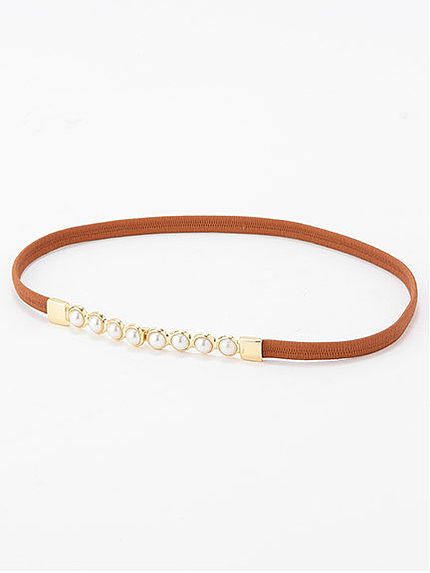 パールシャーリング細ベルト