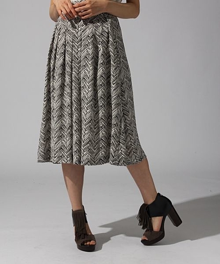 ウェストデザインミモレスカート