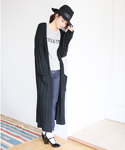 ★先行予約アイテム★フトリブロングカーディガンロングスリーブ