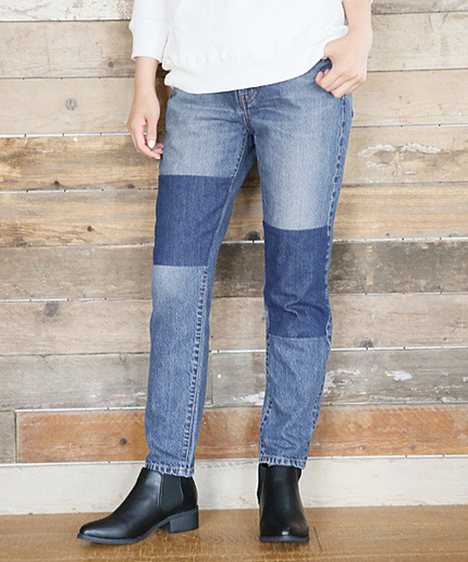 ★すっきりシルエット!!★ガールフレンドデニムパンツ