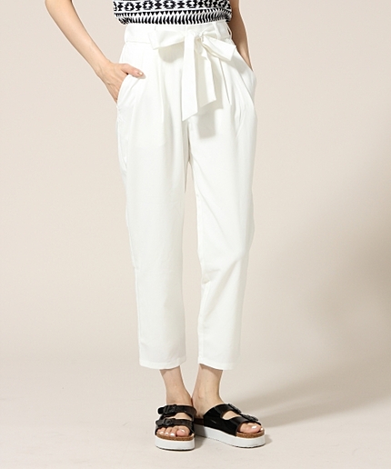 リボンツキテーパードパンツ