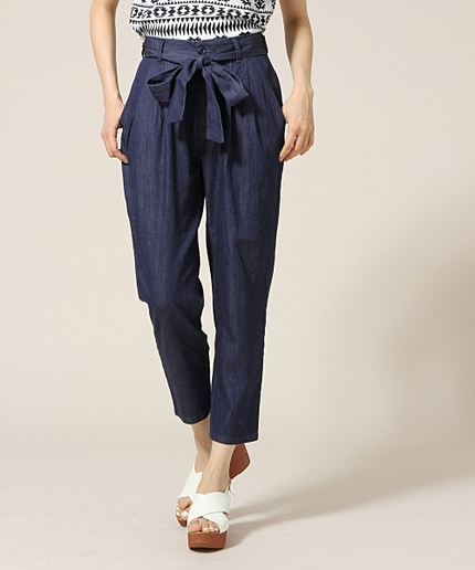 リボンツキテーパードパンツ