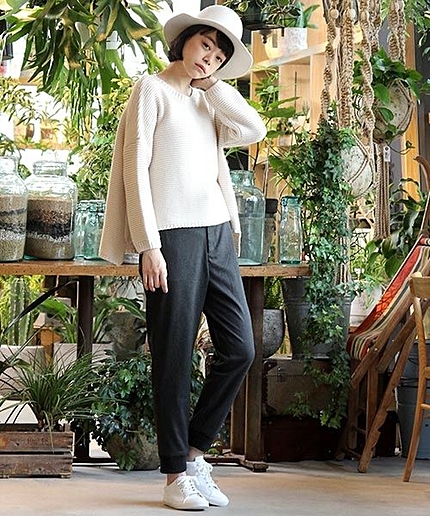 【予約商品】裾リブパンツ