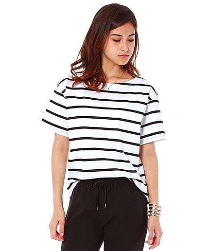 ボートネックボーダープルオーバー