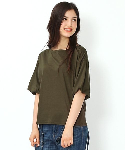 シルケット袖ボリュームTシャツ