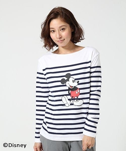 【MICKEY】スーピマボーダーT