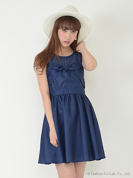 フロントリボンワンピース