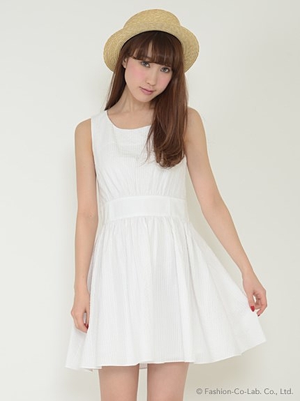 ストライプスピンドルワンピース