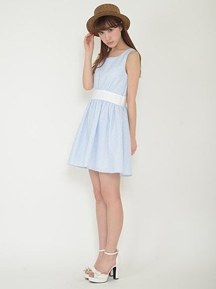 ストライプスピンドルワンピース