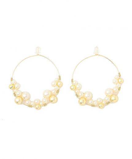 jour couture Fール ビーズ HOOP P / ジュールクチュール / フープピアス