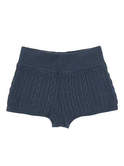 ケーブルニットショートパンツ