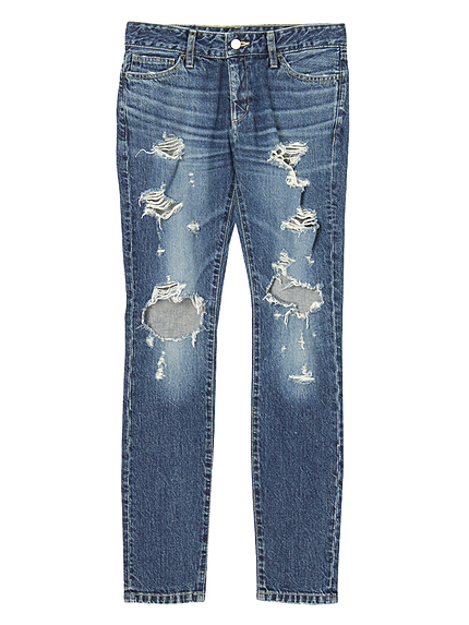 ダメージスキニー デニム