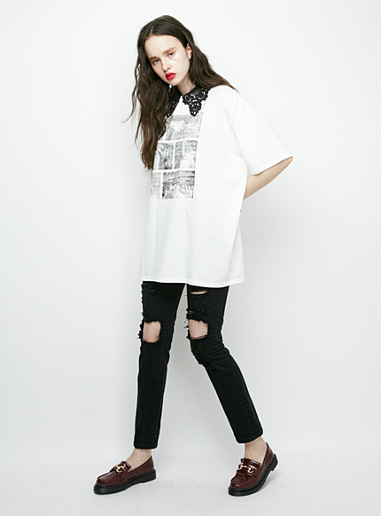 ダメージスキニー　デニム