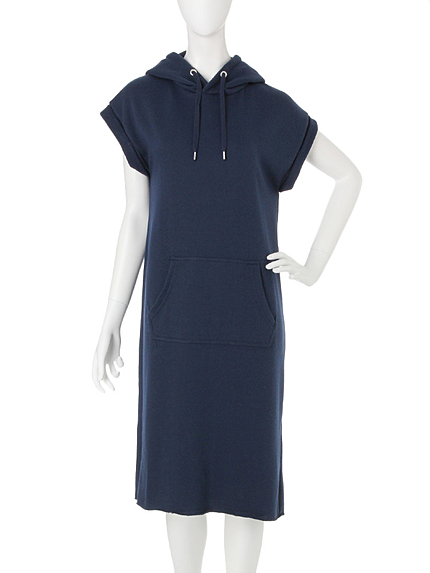 ミディ丈パーカワンピース