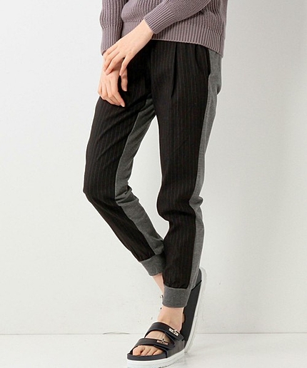 UAW*ストライプ コンビ スウェットパンツ