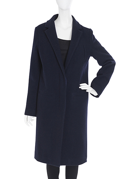 Woolロングチェスターコート