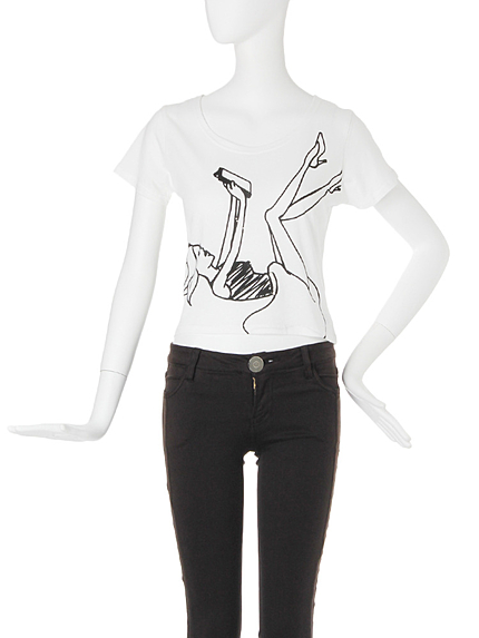 【FEMININE】パールLADYショートTシャツ