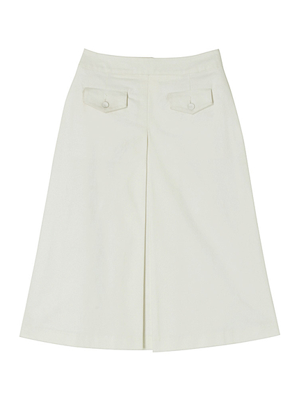 インバーテッドプリーツミモレスカート