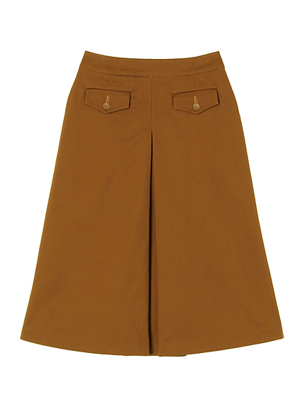 インバーテッドプリーツミモレスカート