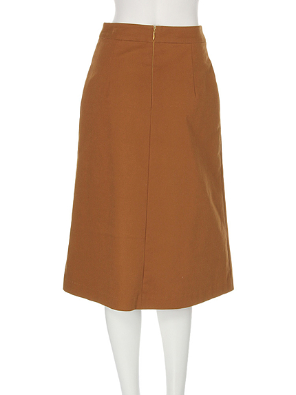 インバーテッドプリーツミモレスカート