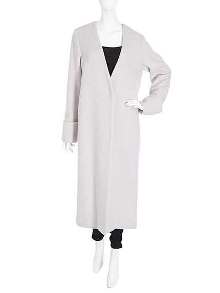 Fine Vネックロングコート