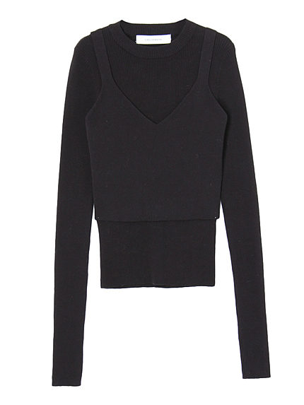 ビスチェSET　RIBニットプルオーバー