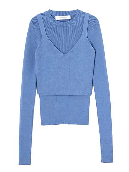 ビスチェSET　RIBニットプルオーバー