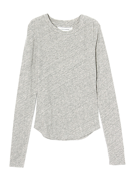斜行タイトロングスリーブTシャツ