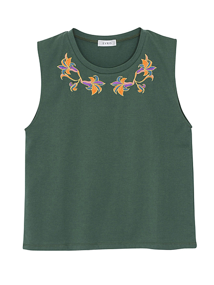 エンブロイダリーリリータンクトップ